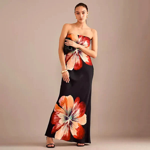 Vestido Longo Floral Modern Pétala